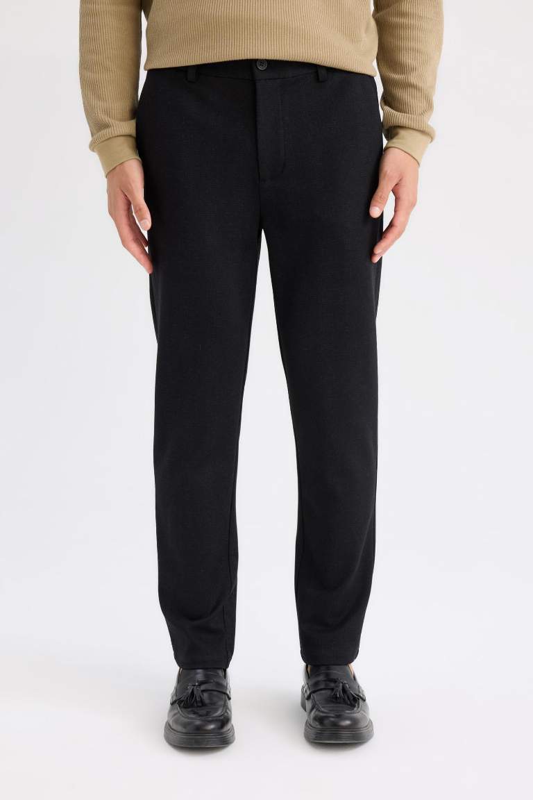 Tailored Regular Fit Normal Kesim Kumaş Pantolon Basic Düz Cepli