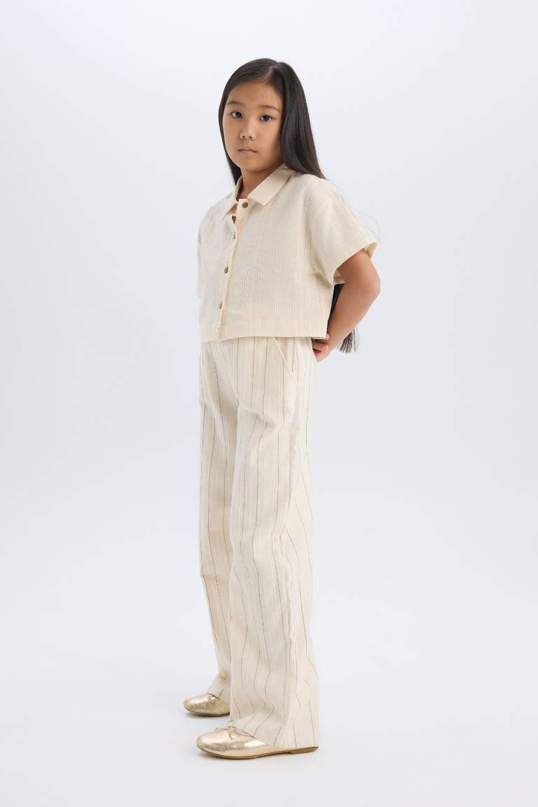 Girl Wide Leg Cotton Pants