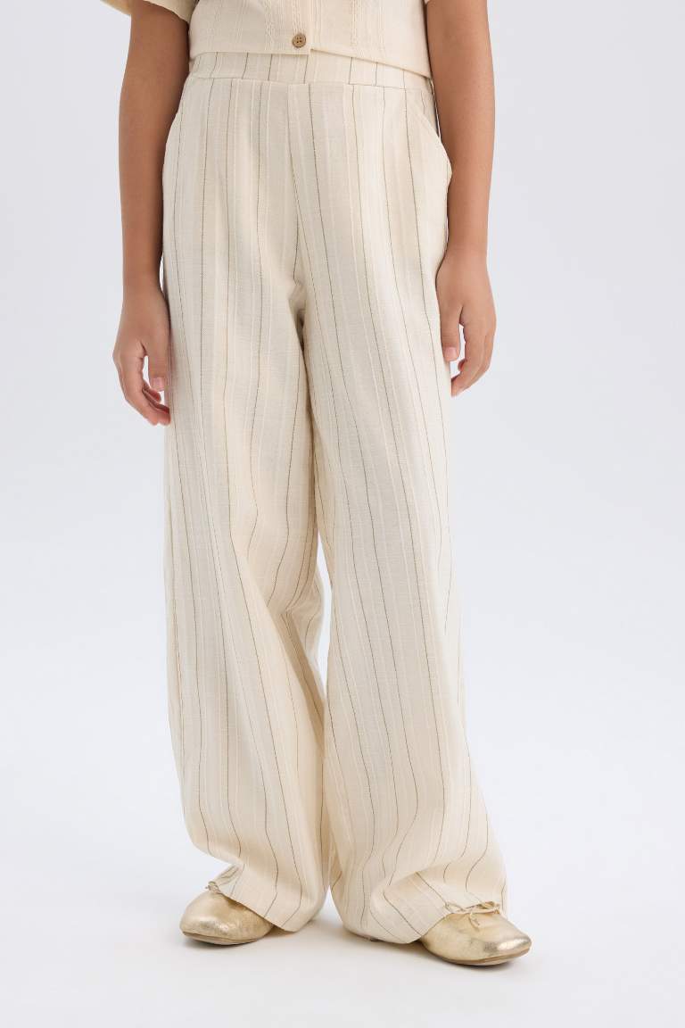 Girl Wide Leg Cotton Pants