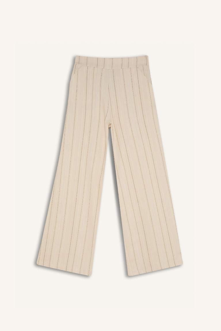 Pantalon en coton à jambes larges pour fille