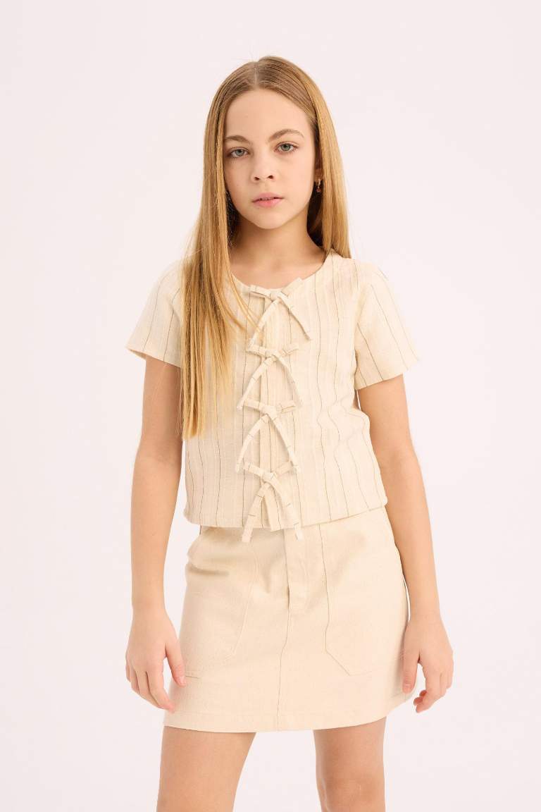 Girl Short Sleeve Blouse