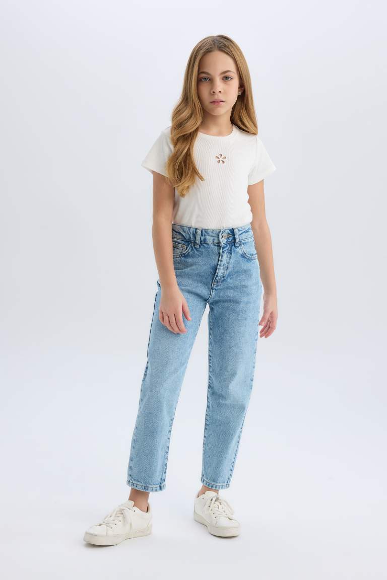 Pantalon Mom jean pour fille