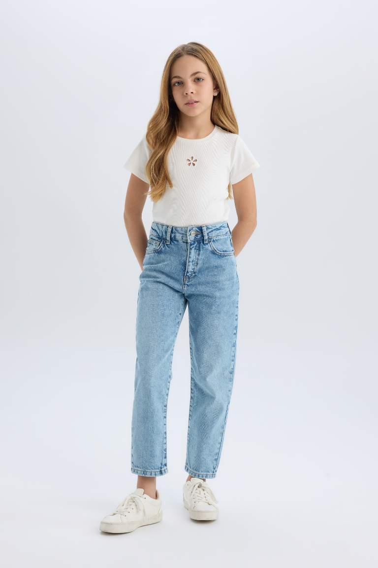 Pantalon Mom jean pour fille