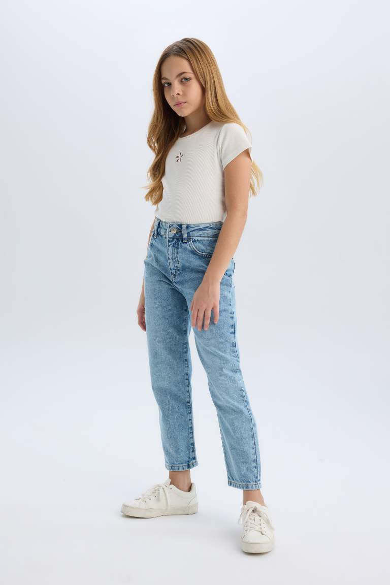 Pantalon Mom jean pour fille