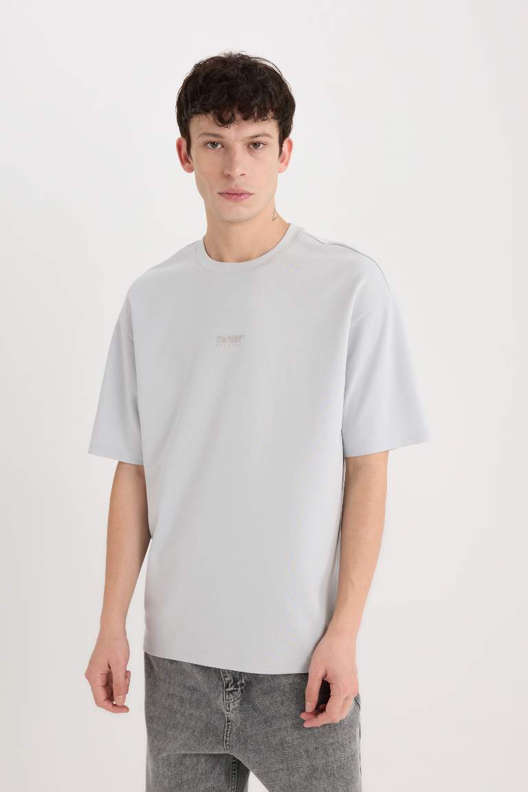 Boxy Fit Crew Neck Printed T-Shirt