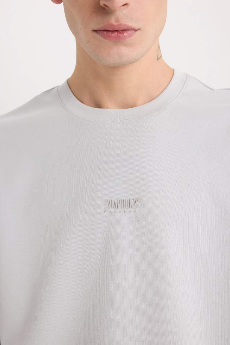 Boxy Fit Crew Neck Printed T-Shirt