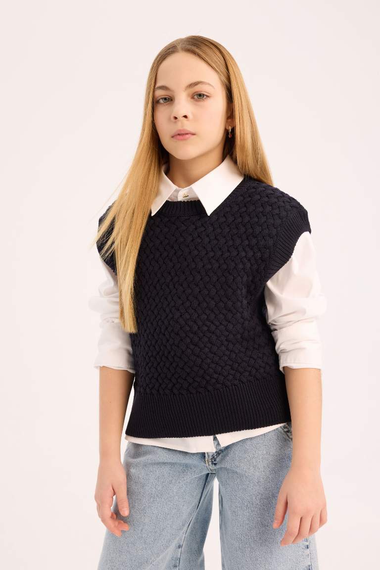 Pull sans manches pour fille