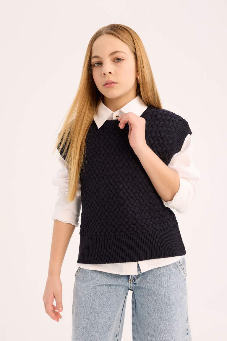 Pull sans manches pour fille