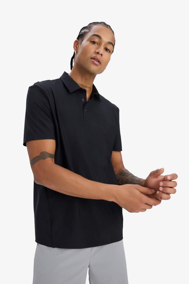 DeFactoFit Standard Fit Sports Polo T-Shirt