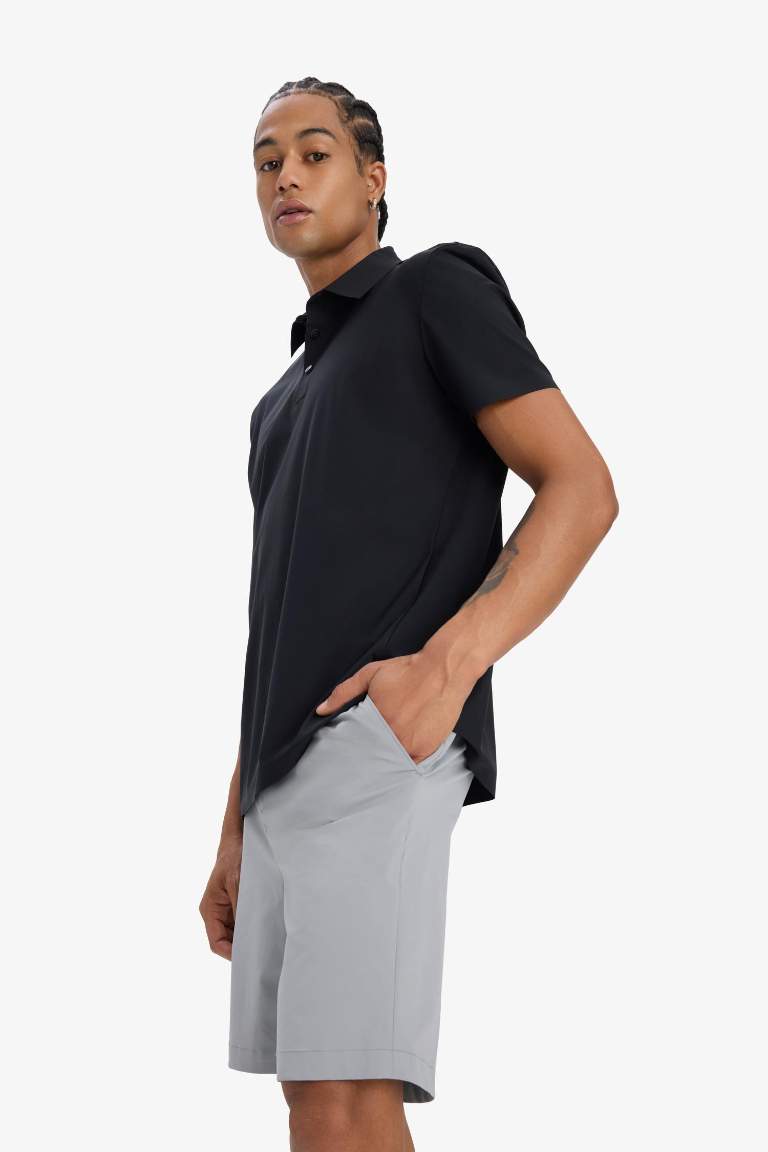 DeFactoFit Standard Fit Sports Polo T-Shirt