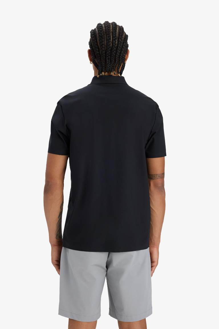 DeFactoFit Standard Fit Sports Polo T-Shirt