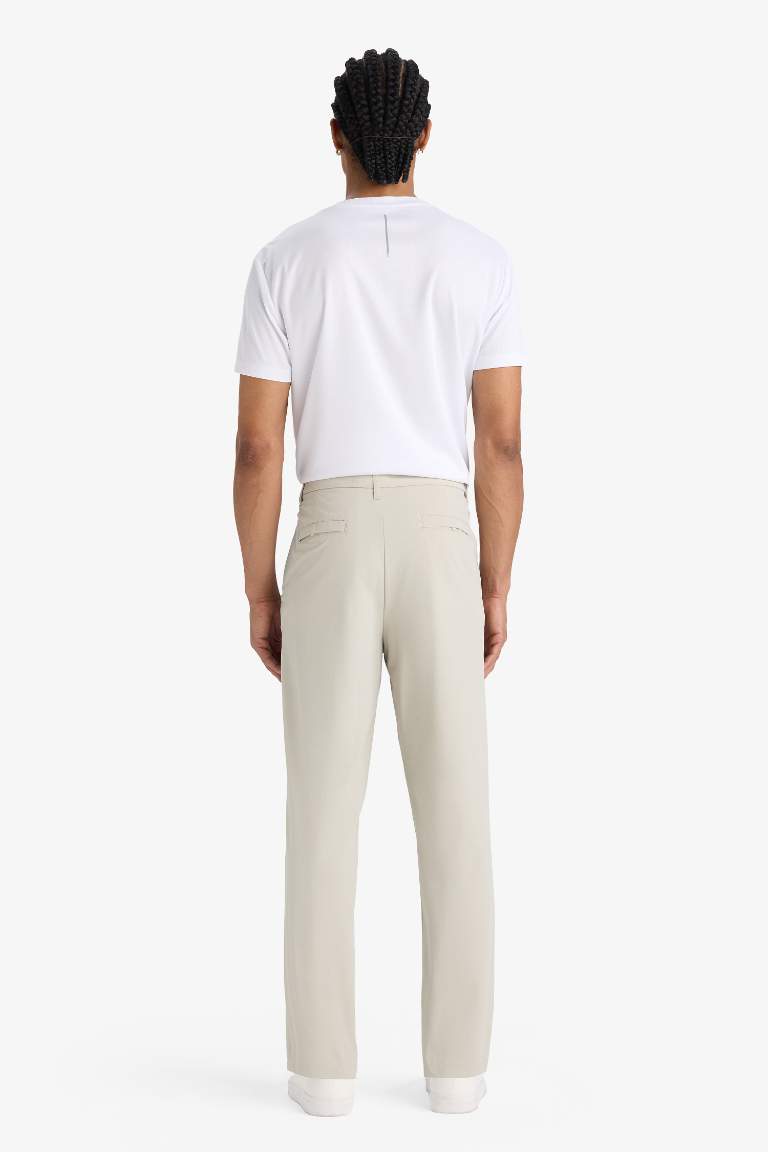 DeFactoFit Slim Fit Dar Kesim Standart Paça Dokuma Sporcu Pantolon