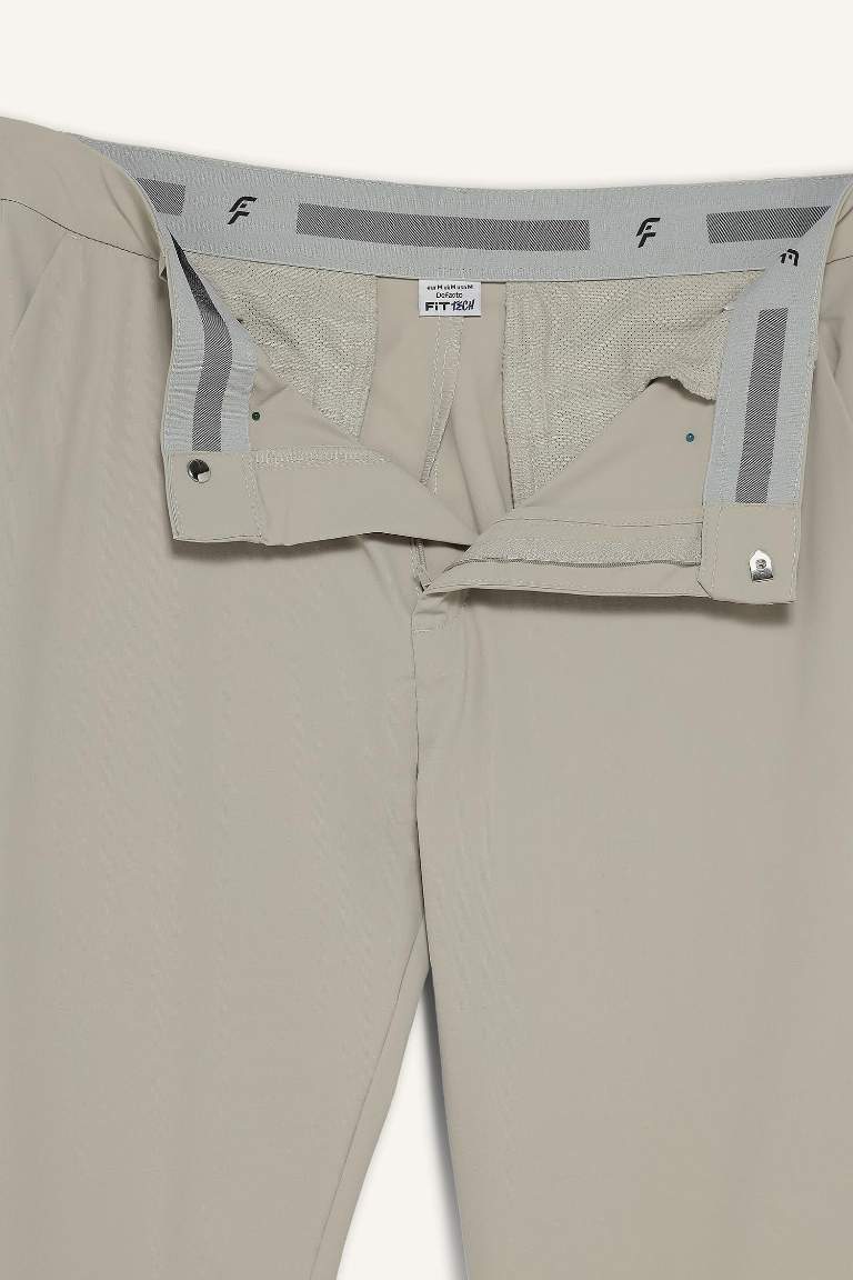 DeFactoFit Slim Fit Dar Kesim Standart Paça Dokuma Sporcu Pantolon