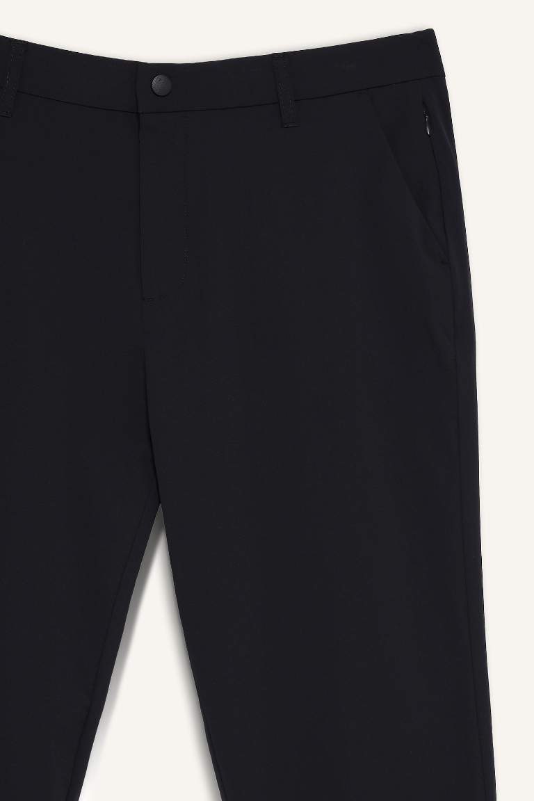DeFactoFit Slim Fit Dar Kesim Standart Paça Dokuma Sporcu Pantolon