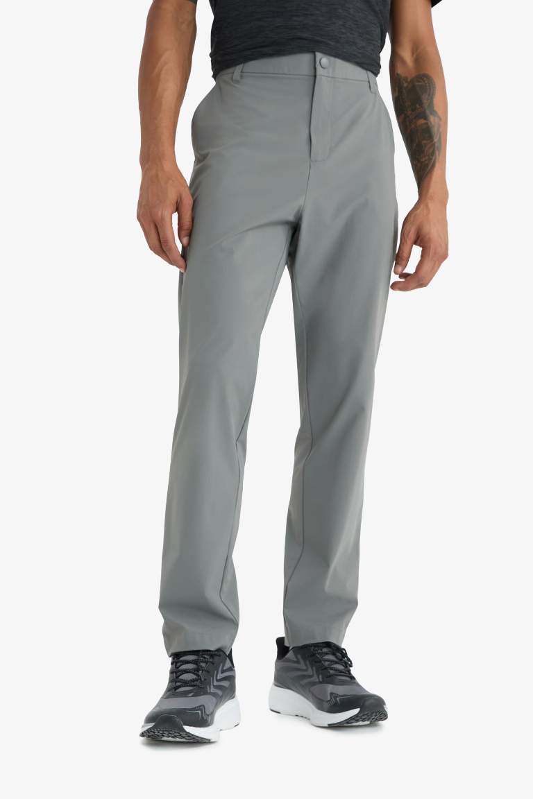 DeFactoFit Slim Fit Standard Leg Woven Trousers