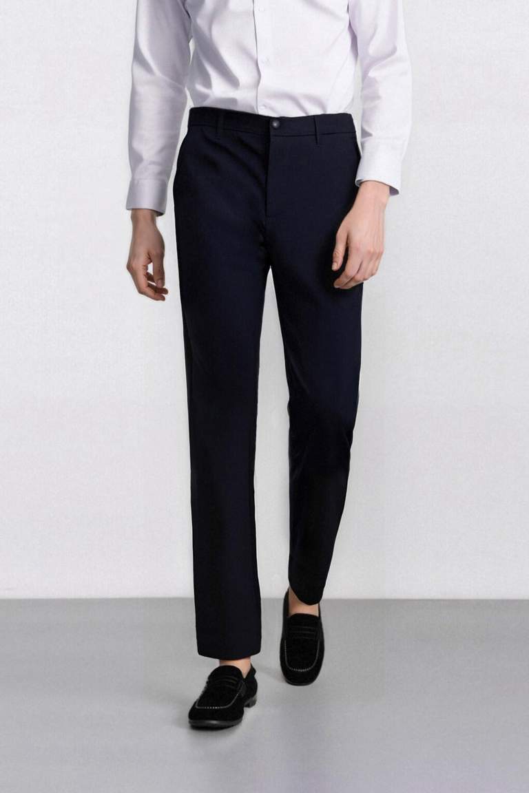 DeFactoFit Slim Fit Dar Kesim Standart Paça Esnek Multifonksiyonel Dokuma Sporcu Pantolon