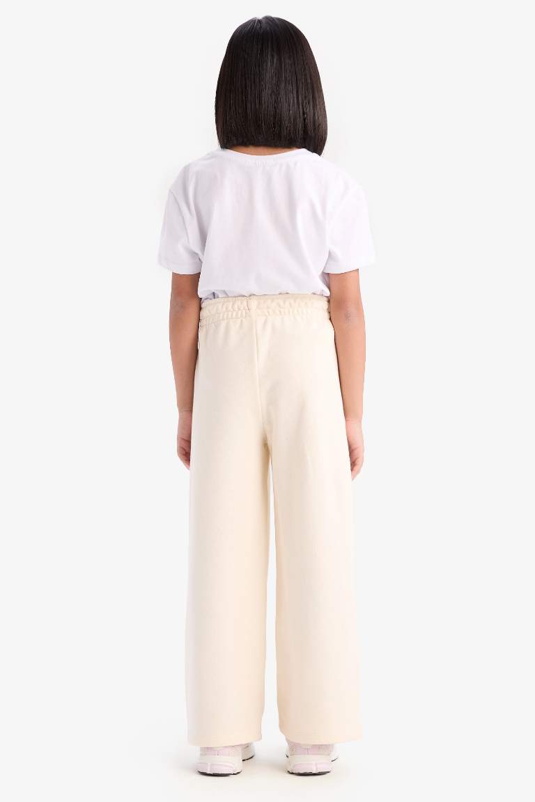 Girl Elastic Waist Wide Leg Sweatpants