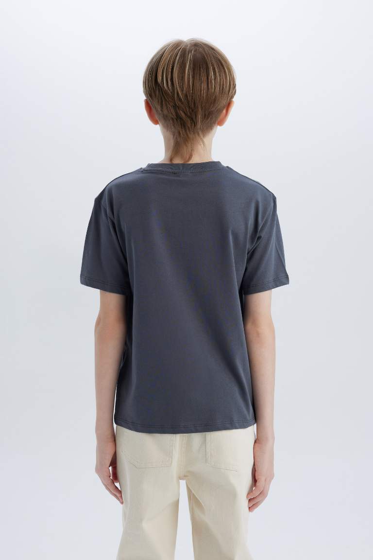 Boy Crew Neck Printed Short Sleeve T-Shirt