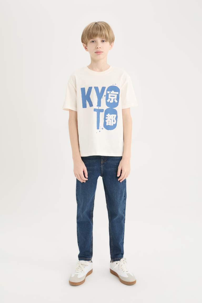 Boy Crew Neck Printed Short Sleeve T-Shirt