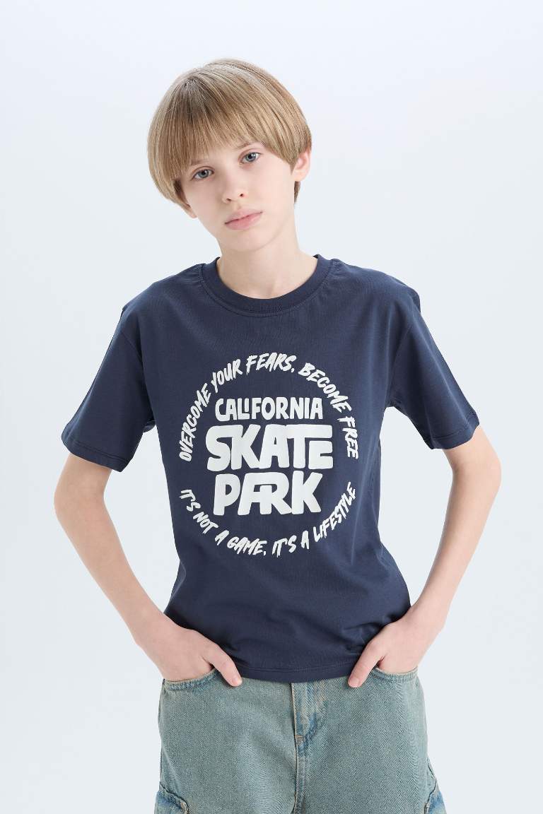 Boy Crew Neck Printed Short Sleeve T-Shirt