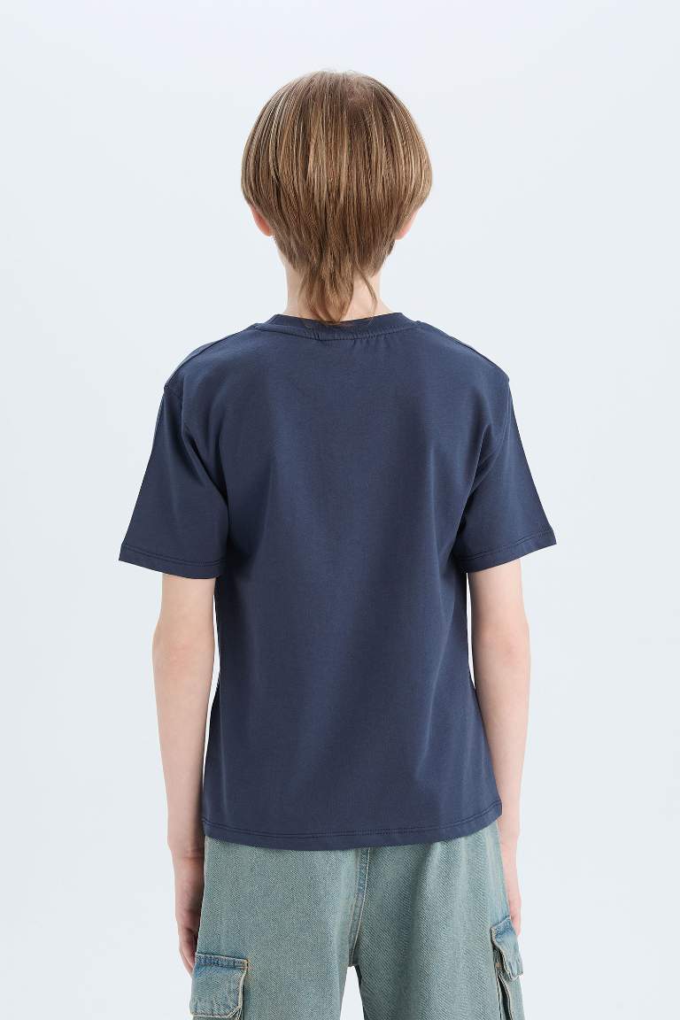 Boy Crew Neck Printed Short Sleeve T-Shirt