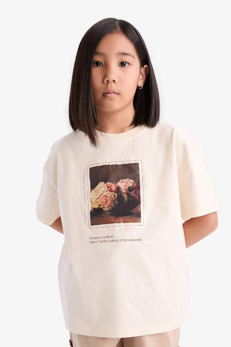 Girl Oversize Fit Crew Neck Short Sleeve T-shirt