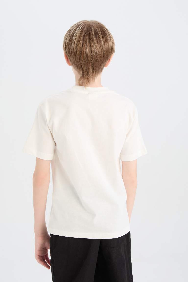 Boy Crew Neck Printed Short Sleeve T-Shirt