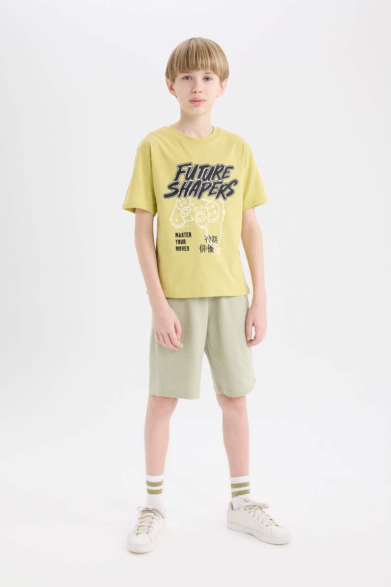 Boy Crew Neck Printed Short Sleeve T-Shirt