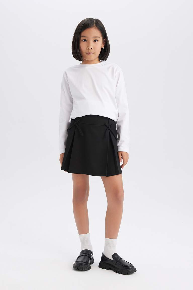 Girl Pleated Black Skirt