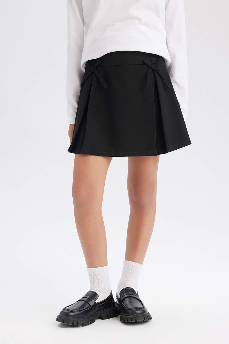 Girl Pleated Black Skirt