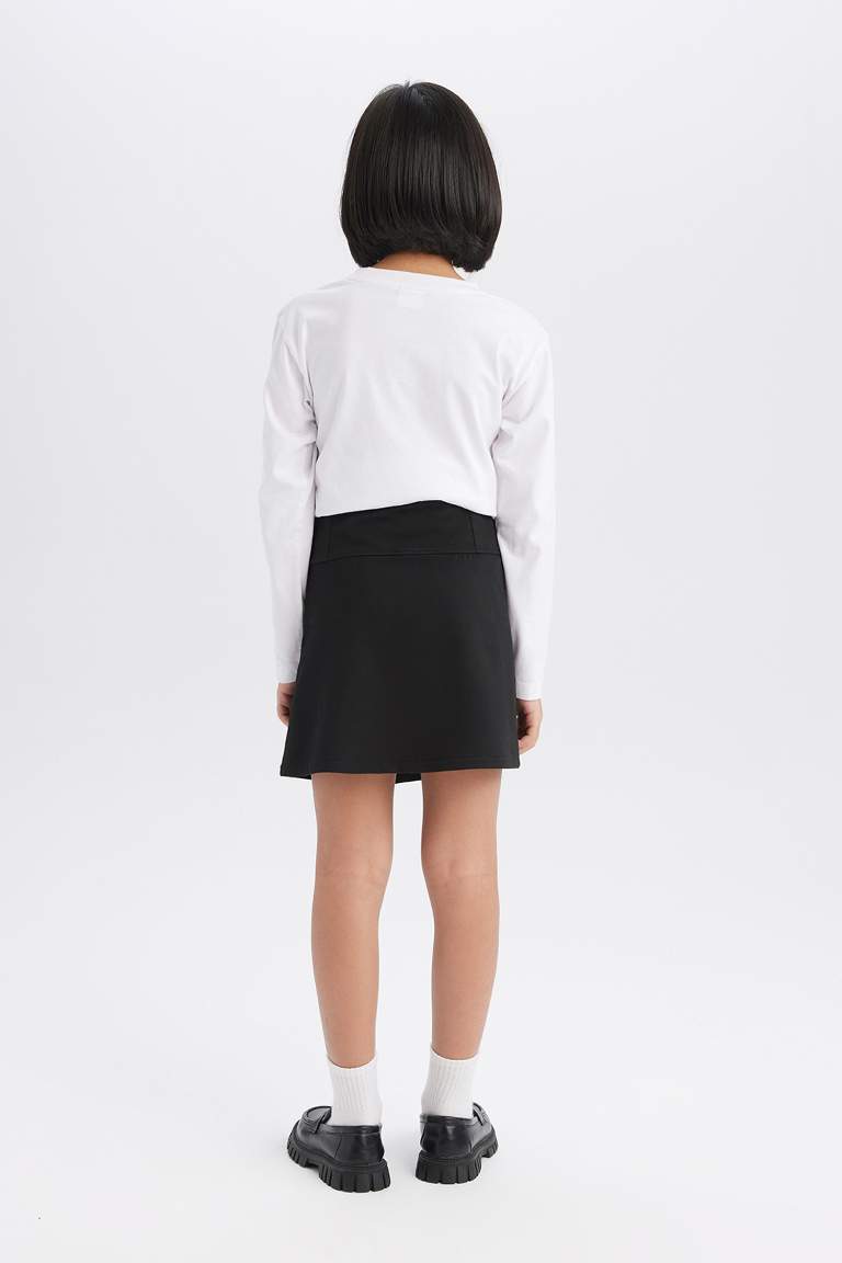 Girl Pleated Black Skirt