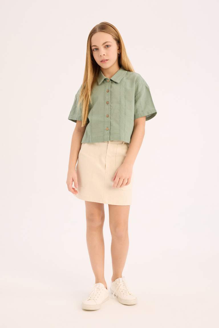 Girl Gabardine Skirt