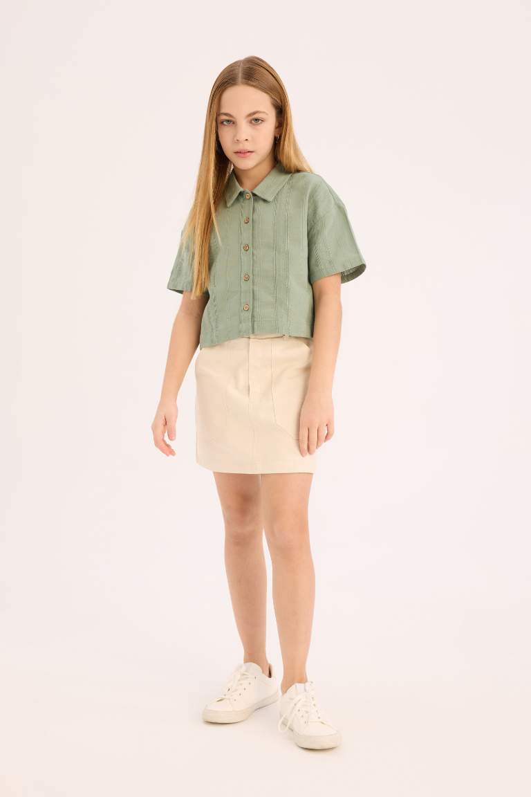 Girl Gabardine Skirt