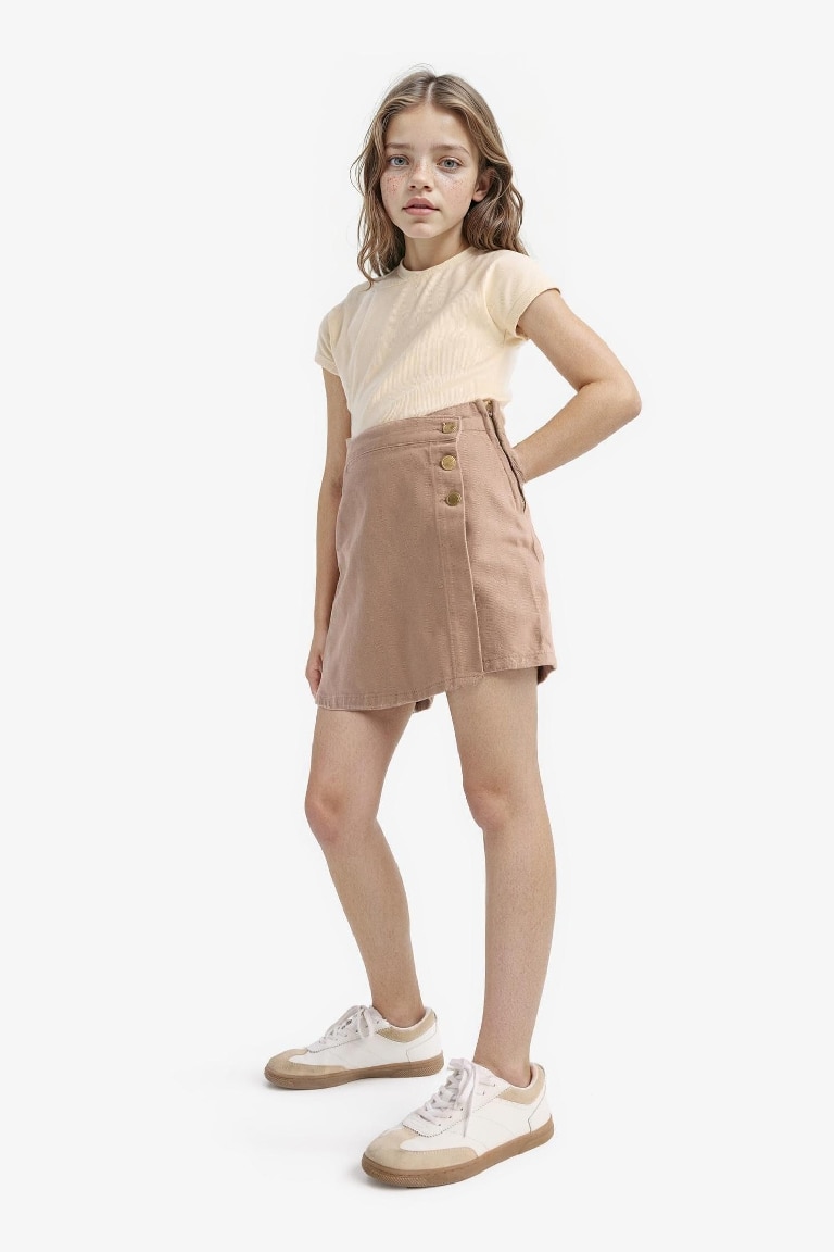 Kız Çocuk Gabardin Şort Etek