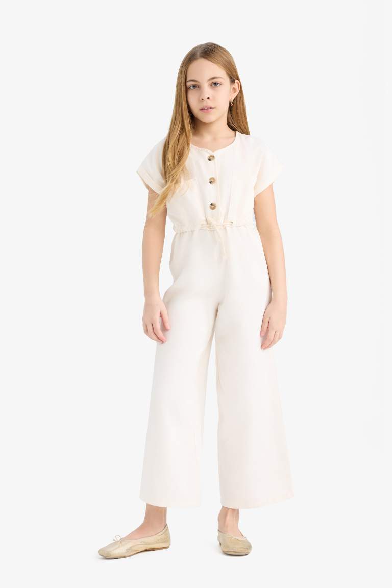 Girl Gabardine Jumpsuit