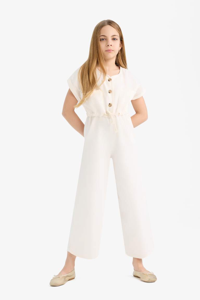 Girl Gabardine Jumpsuit