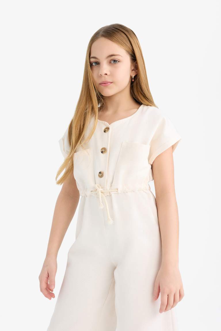 Girl Gabardine Jumpsuit