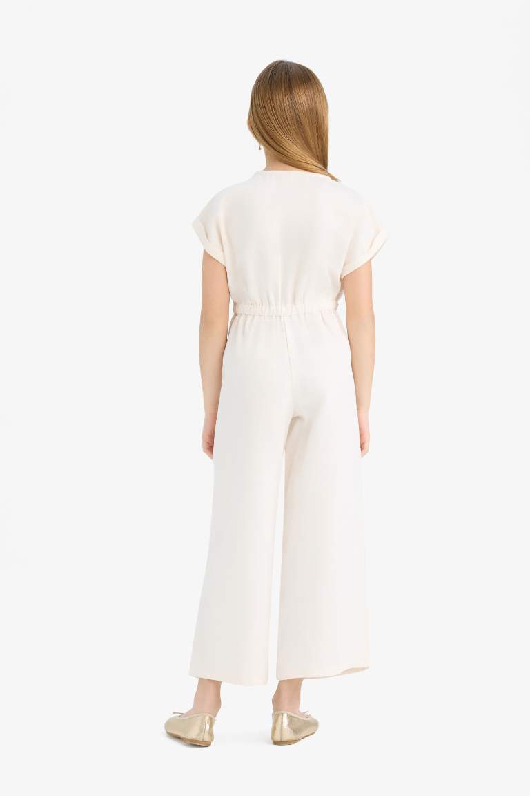 Girl Gabardine Jumpsuit