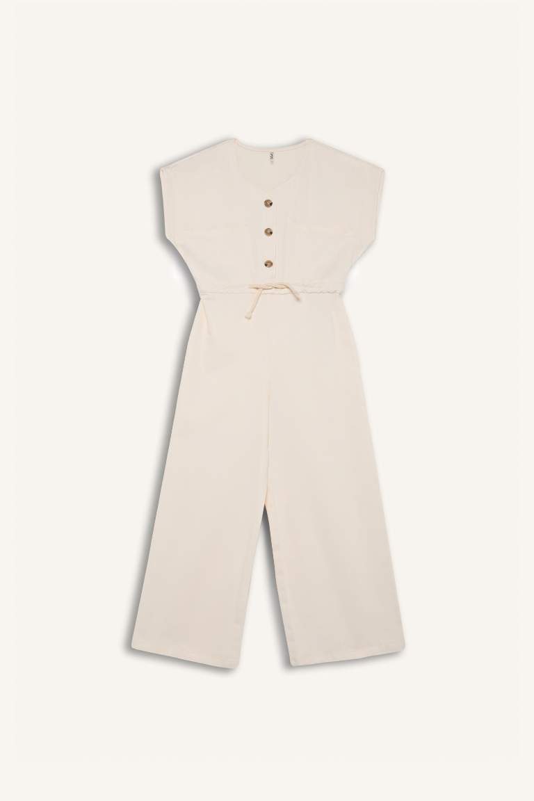 Girl Gabardine Jumpsuit