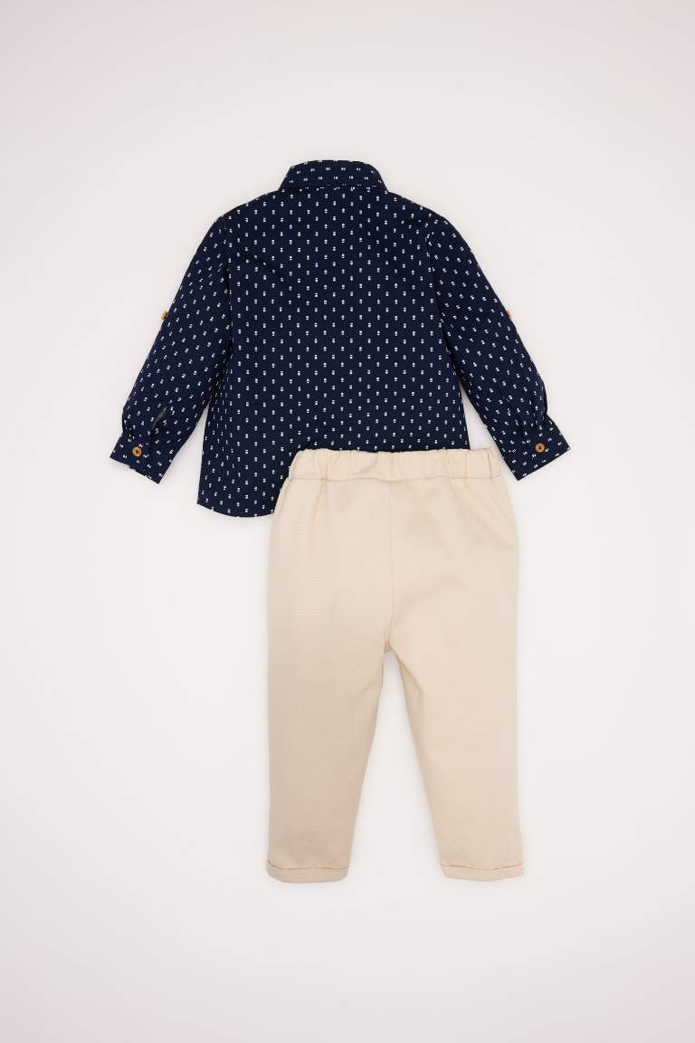 Baby Boy Patterned Shirt Pants 2 Piece Set