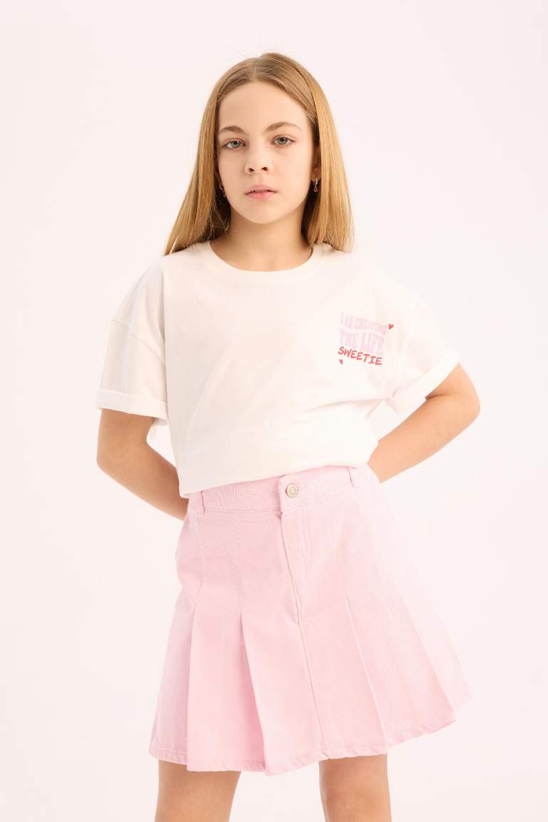 Girl Gabardine Skirt