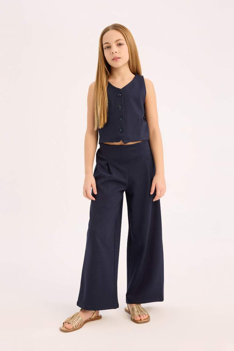 Ensemble Top sans manches et pantalon large pour fille