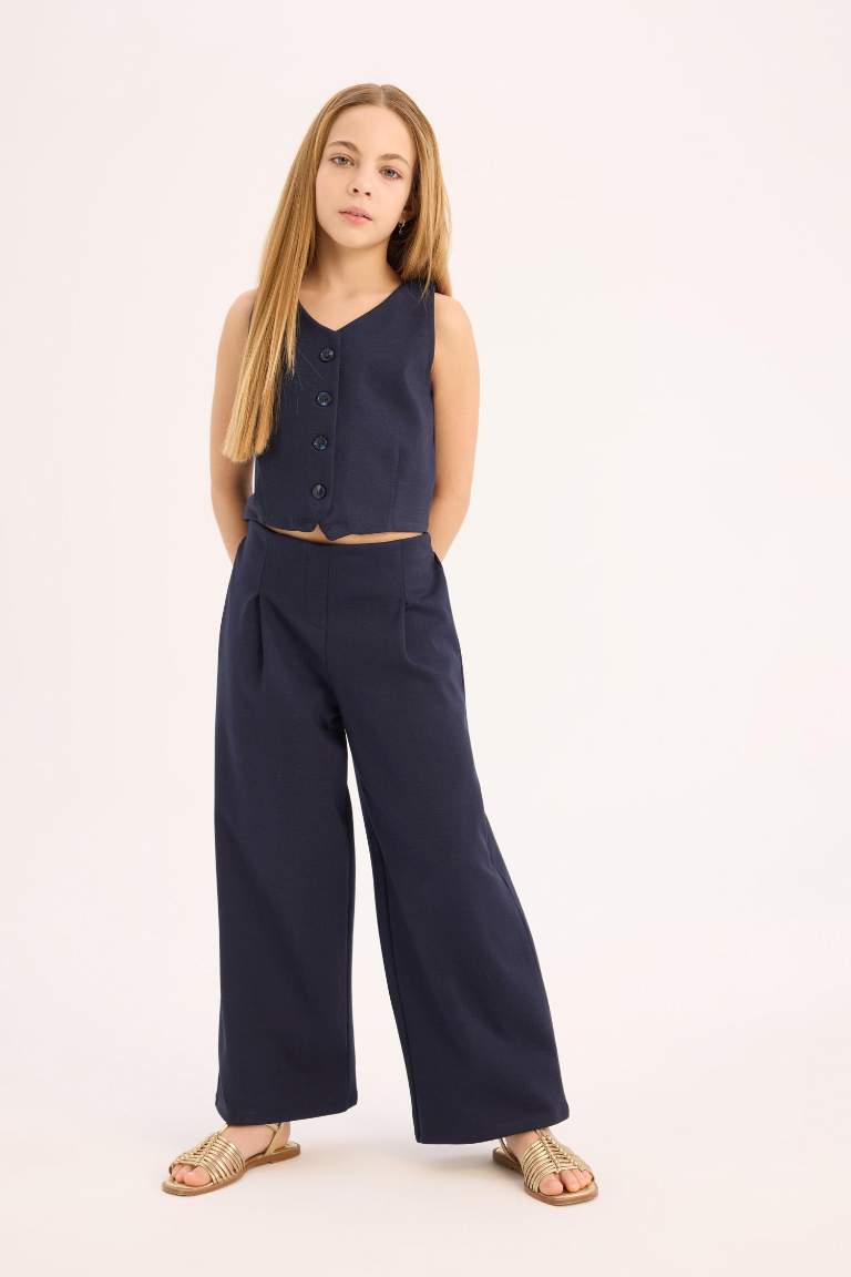 Ensemble Top sans manches et pantalon large pour fille