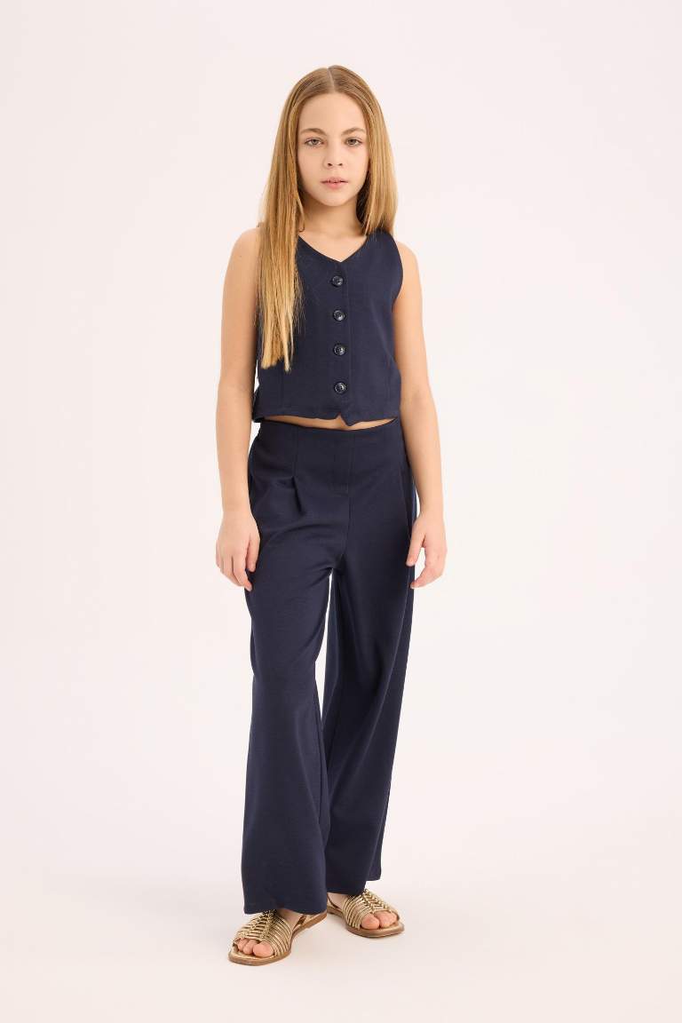 Ensemble Top sans manches et pantalon large pour fille