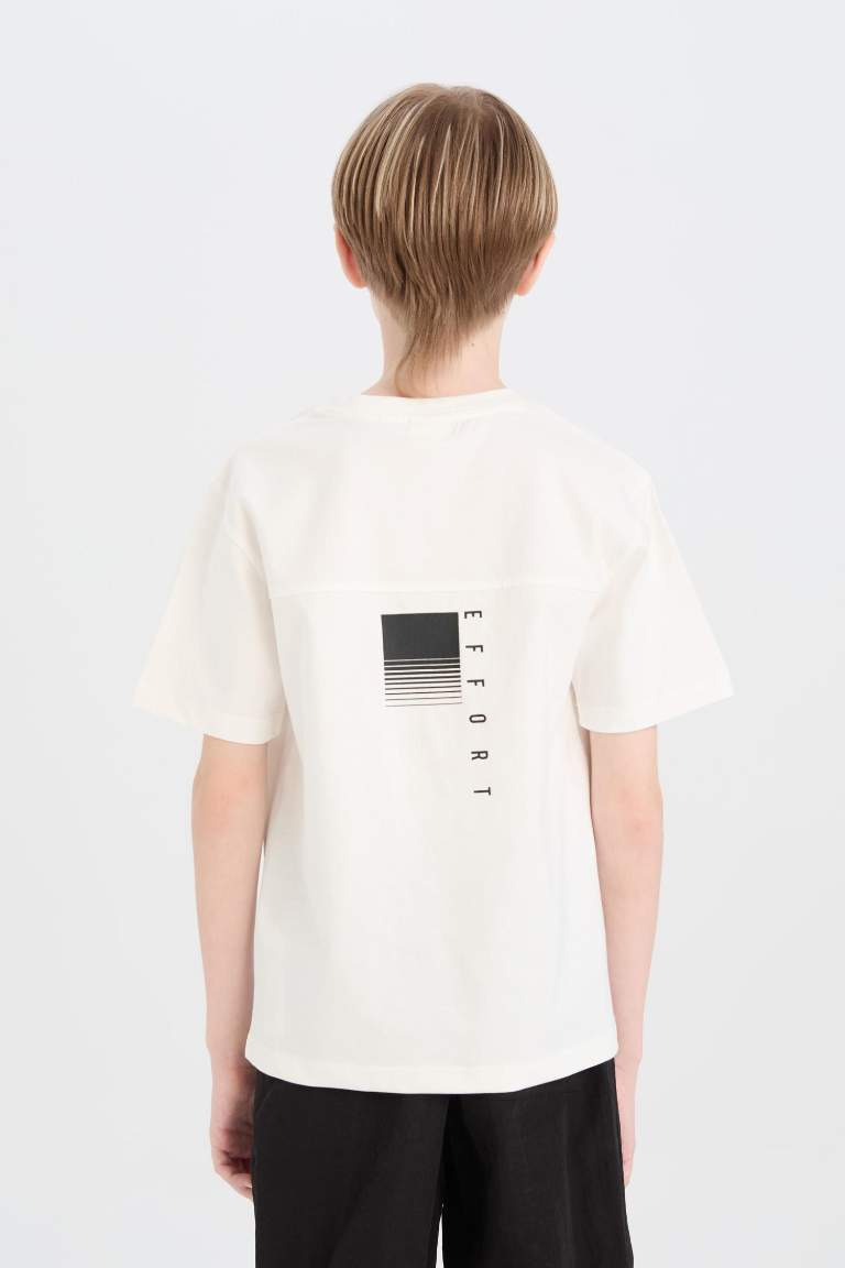 Boy Regular Fit Crew Neck Printed T-Shirt