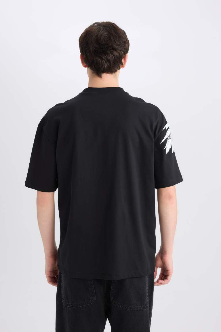 Oversize Fit Crew Neck Printed T-Shirt