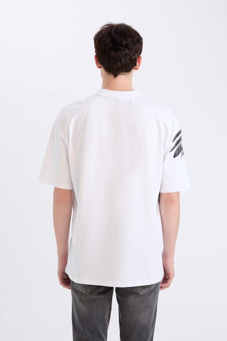 Oversize Fit Crew Neck Printed T-Shirt