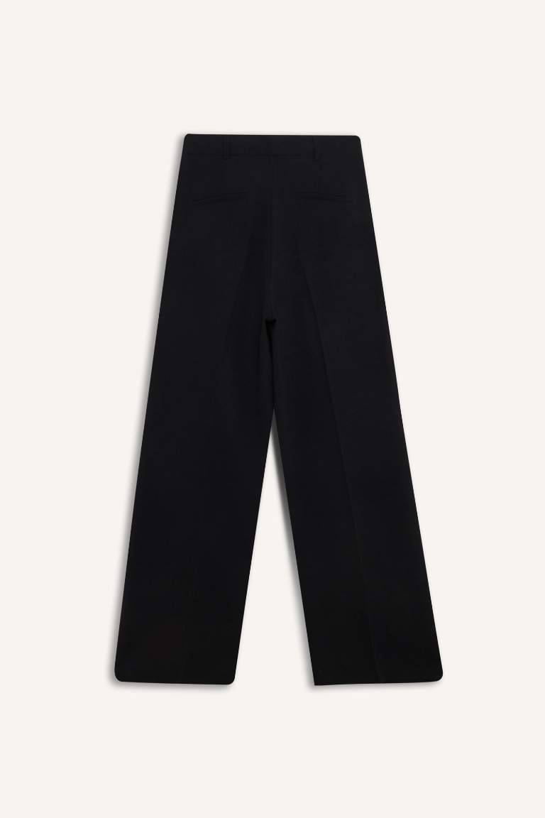 Palazzo High Waist Crepe Fabric Classic Trousers