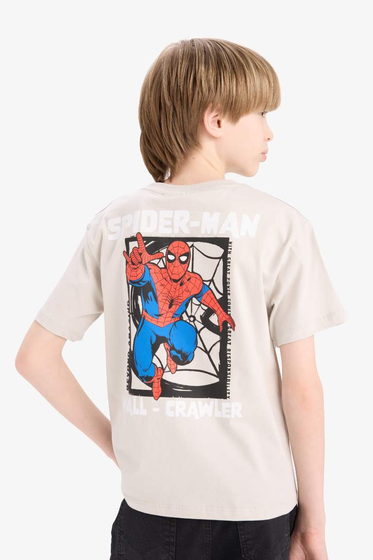 Boy Marvel Spiderman Crew Neck Short Sleeve T-shirt