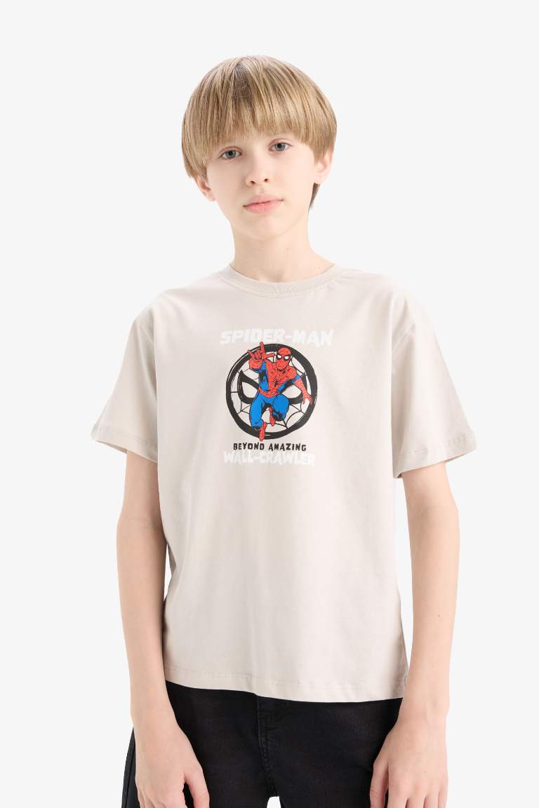 Boy Marvel Spiderman Crew Neck Short Sleeve T-shirt